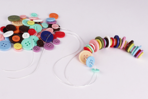Make a Caterpillar with Buttons