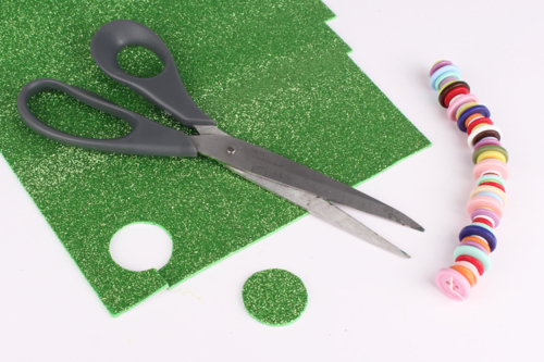 Make a Caterpillar with Buttons