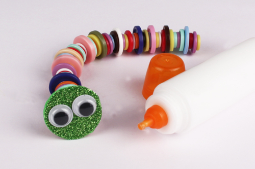 Make a Caterpillar with Buttons