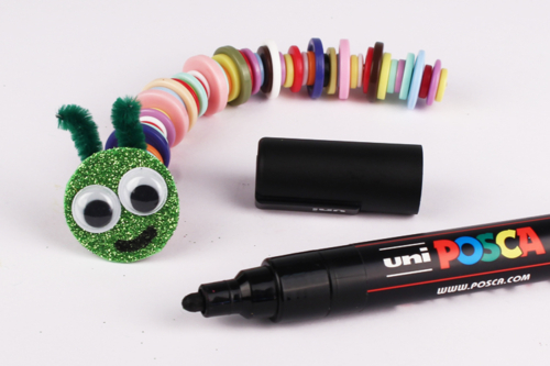 Make a Caterpillar with Buttons