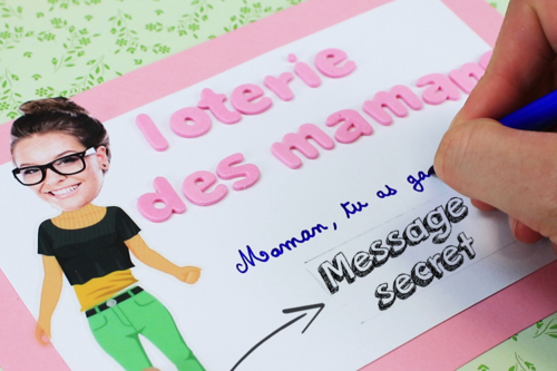 Ticket de lotería para la fiesta de las madres