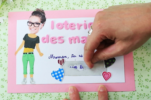 Ticket de lotería para la fiesta de las madres