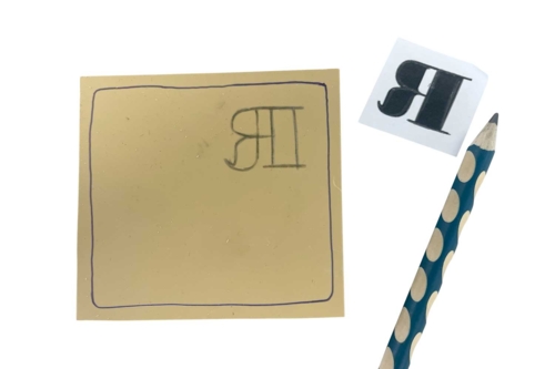 Step 1 – Transfer the design onto the block - 