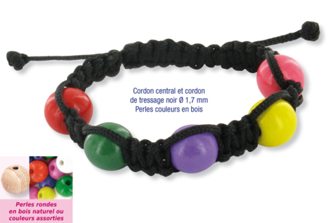 Shamballa Bracelet with Wooden Beads