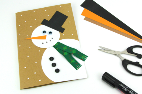 Tarjeta muñeco de nieve