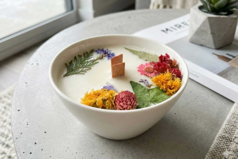 Vela flores secas
