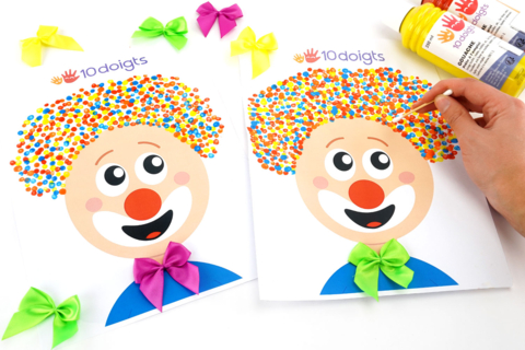 Pintura con hisopo - payaso