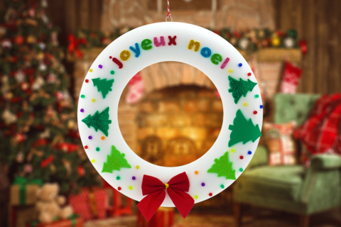 Corona de Navidad de poliestireno