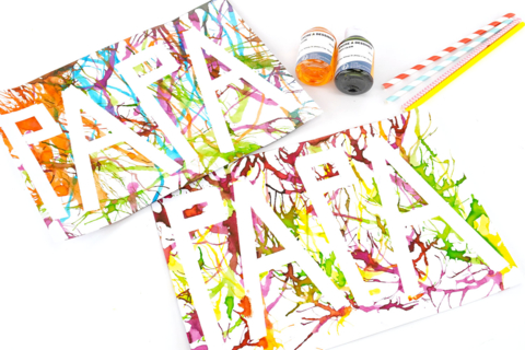 Father's Day - Blown Paint Technique