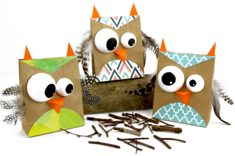 Owls with Paper Bags