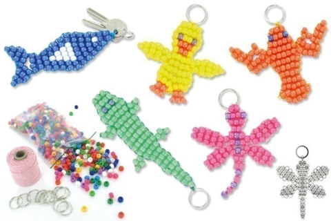 Create Animal Keychains from Plastic Beads
