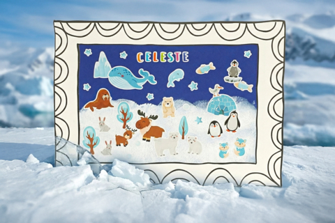 Balloon Painting and Stickers: The Ice Floe