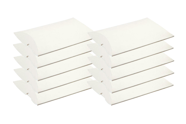 10 Caja almohada cartón blanco - Boîtes et corbeilles en carton - 10doigts.fr