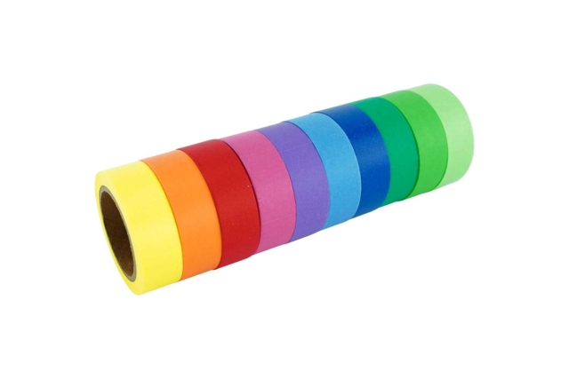 Rainbow Masking Tape - 10 Rolls - 4 - Colored Adhesives and Masking Tape - 10doigts.com - Adhésifs colorés et Masking tape - 10doigts.fr