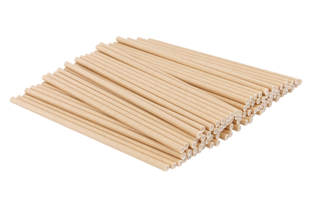 100 pajitas de cartón kraft - Vaisselle jetable et réutilisable - 10doigts.fr
