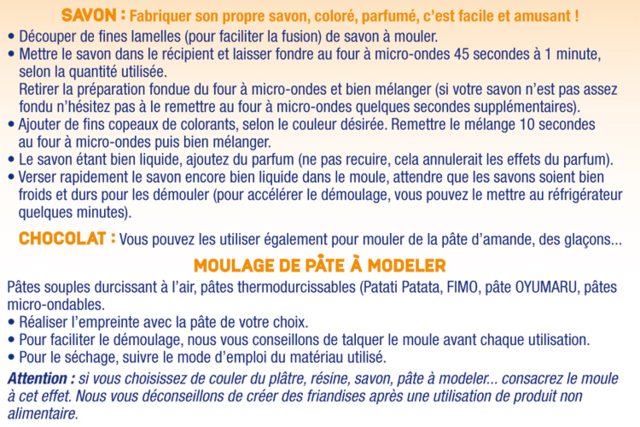 Consejos y trucos para el uso de los moldes (continuación) - Moules pour plâtre, savon, béton ... - 10doigts.fr