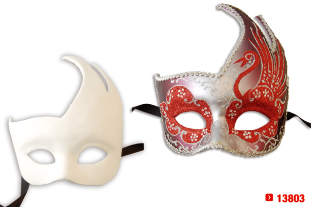 Máscara veneciana de papel comprimido - Masques créatifs enfants - 10doigts.fr
