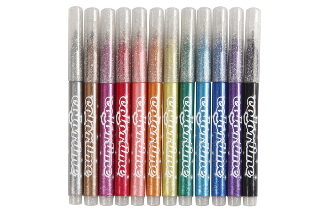 Glitter Markers - 12 Colors - 3 - Fancy Markers - 10doigts.com - Feutres fantaisie : paillettes, effets magiques et couleurs métallisées - 10doigts.fr