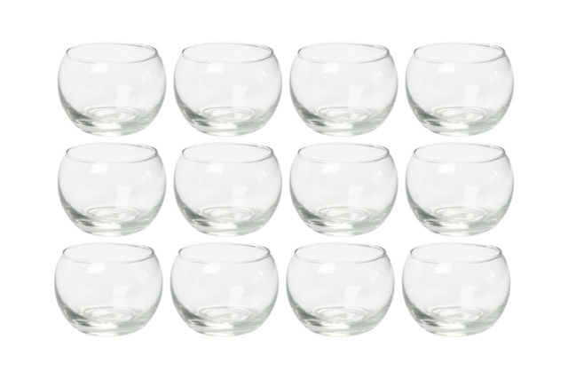 12 Glass Ball Tealight Holders - Supports en Verre - 10doigts.fr