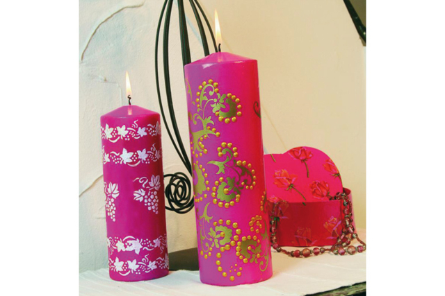 Bolígrafo de cera para decorar: Ideas Creativas - Peintures aux tons de noël - 10doigts.fr