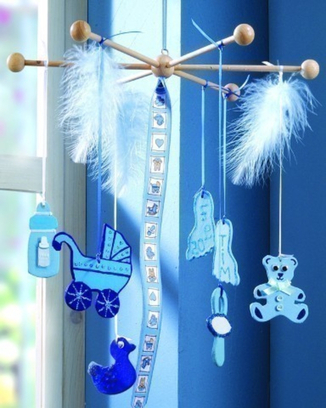Wooden mobile holder, 6 arms - 5 - Mobile Supports - 10doigts.com - Supports pour mobiles - 10doigts.fr