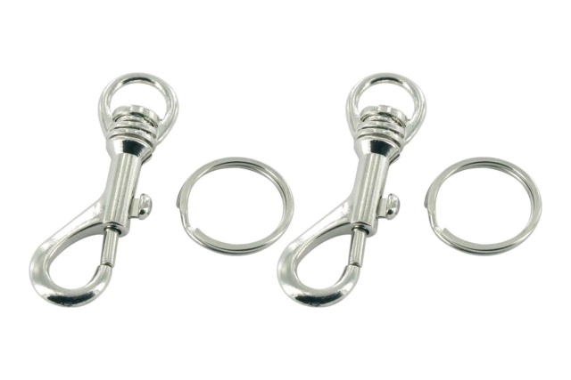 2 llaveros mosquetones plateados - Porte-clés - 10doigts.fr