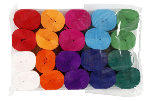 20 rollos de papel crepé - Papier crépon - 10doigts.fr