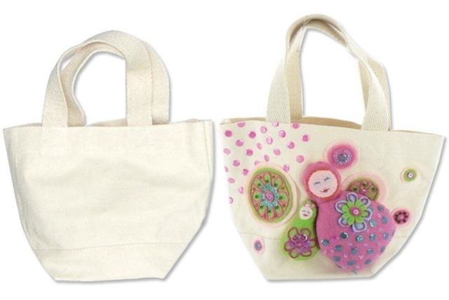 Mini Cotton Bag in Ecru - 5 - Cotton, Linen - Textiles - 10doigts.com - Coton, lin - Textiles - 10doigts.fr