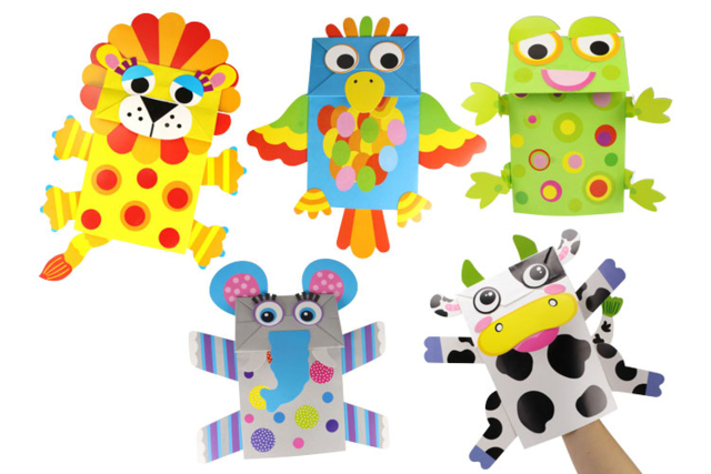 Animal Puppet Kit - 5 Pieces - 3 - Ready-to-use Kits - 10doigts.com - Kits clés en main - 10doigts.fr
