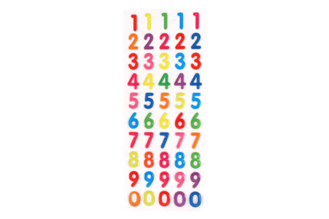 Epoxy Number Stickers - 0 - Birthday Theme - 10doigts.com - Thème Anniversaire - 10doigts.fr