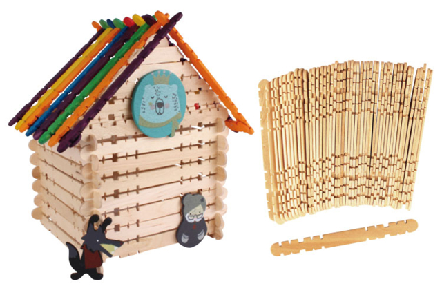 Palos de construcción dentados - Accessoires en bois - 10doigts.fr