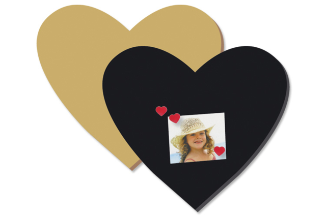 Gran corazón de madera mediano (MDF) con pintura magnética - Peinture magnétique - 10doigts.fr