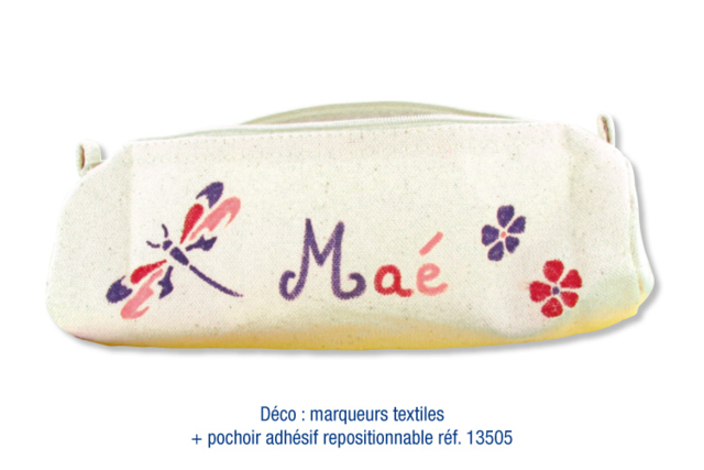 Estuche de algodón natural con cierre de cremallera: idea de decoración - Coton, lin - Textiles - 10doigts.fr