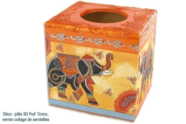 Wooden Square Tissue Box - 4 - Wooden Boxes - 10doigts.com - Boîtes en bois - 10doigts.fr