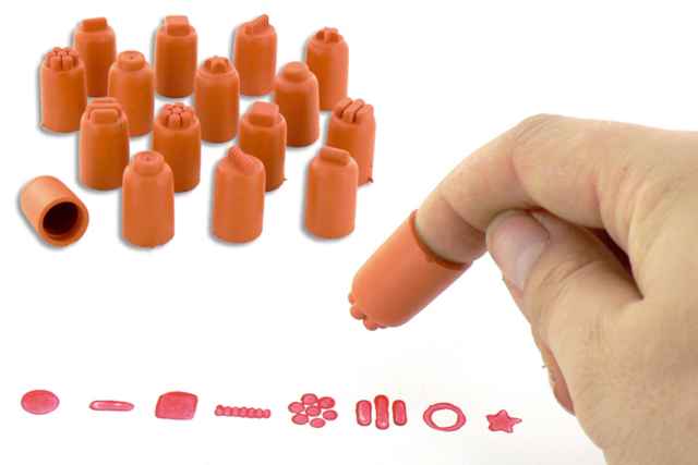 Set de 24 tampones de dedos - Tampons mousse, éponges - 10doigts.fr
