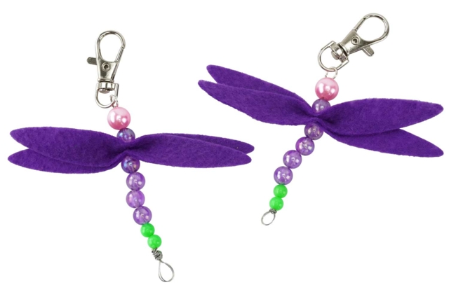 Dragonfly Keychain Kit - 4 Pieces - 3 - Keychains - 10doigts.com - Porte-clés - 10doigts.fr