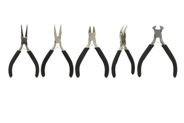 5 pinzas para bisutería - Outils bijoux - 10doigts.fr