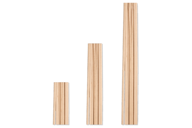 Wooden Round Sticks - 25 Pieces - 0 - Wooden Accessories - 10doigts.com - Accessoires en bois - 10doigts.fr
