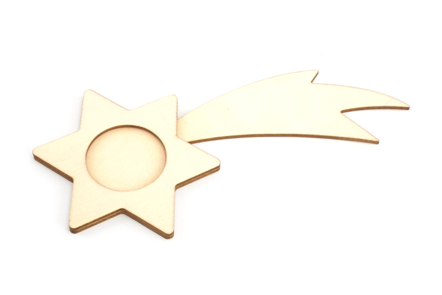 Wooden Shooting Star Candle Holders - 6 Pieces - 4 - Christmas Lanterns - 10doigts.com - Photophores Noël - 10doigts.fr
