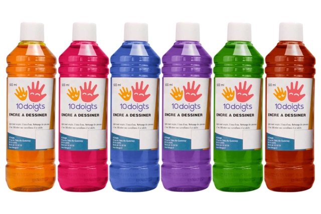 10doigts Drawing Inks - 500 ml - 3 - Liquid Inks - 10doigts.com - Encres liquides : la pureté de la couleur pour vos dessins - 10doigts.fr