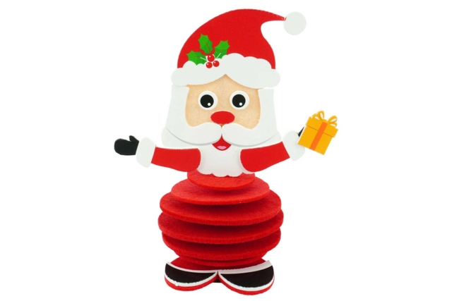 6 papa noel en fieltro  - Kits créatifs de Noël pour les enfants - 10doigts.fr