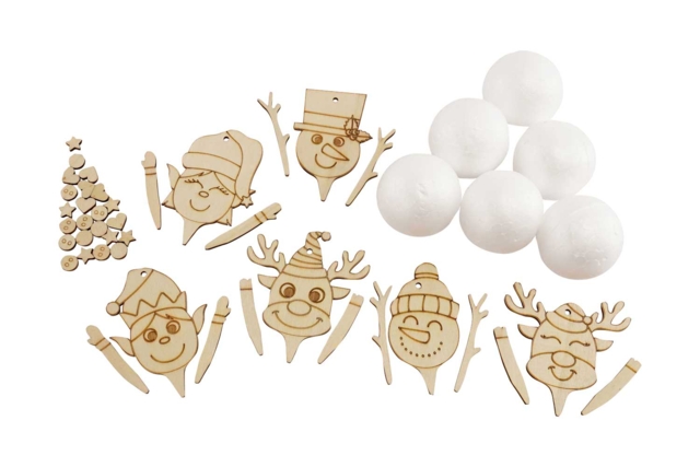Christmas Character Kit to Make - 6 Pieces - 3 - Christmas Creative Kits for Children - 10doigts.com - Kits créatifs de Noël pour les enfants - 10doigts.fr