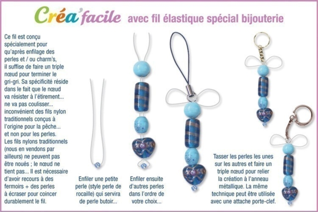 Elastic Nylon Thread - 12 m - 5 - Nylon Thread - 10doigts.com - Fils en nylon - 10doigts.fr