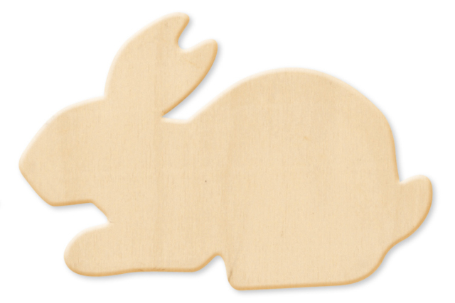 Conejo de madera natural para decorar - Supports de Pâques à décorer - 10doigts.fr