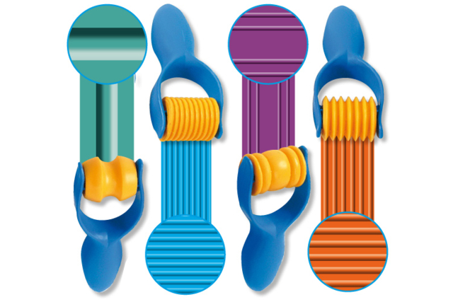Set de 4 rodillos de estampado surtidos - Outils de Modelage - 10doigts.fr