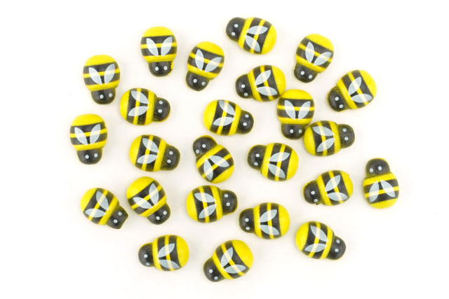 Abeja adhesiva 3D - Déco en bois peints - 10doigts.fr