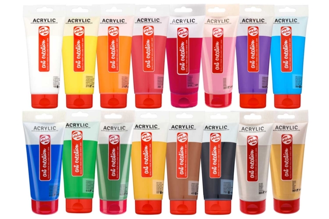 Talens Acrylic Paint - 200 ml - 1 - Satin Finish Acrylic Paint - 10doigts.com - Peinture acrylique artiste - 10doigts.fr