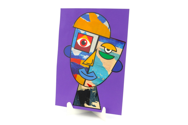 Strong Card Shapes “Deconstructed Face” - 108 Shapes - 7 - A Creative Year: 365 Creative Activities to Do - 10doigts.com - Une année créative : 365 activités créatives à réaliser - 10doigts.fr