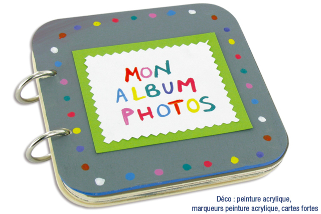 Álbum de fotos 5 páginas de madera - Albums et carnets à personnaliser - 10doigts.fr