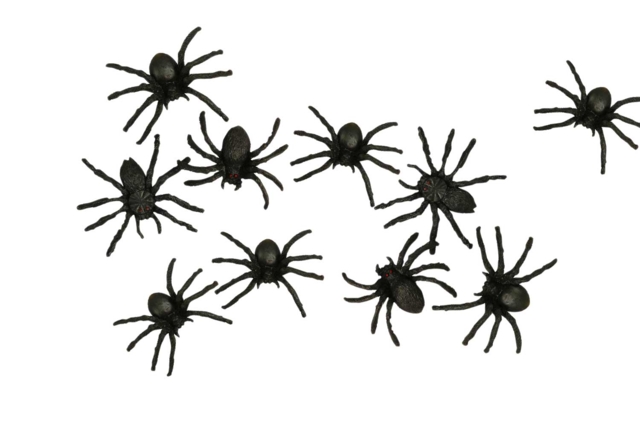 arañas negras 4 cm - Accessoires créatifs Halloween - 10doigts.fr